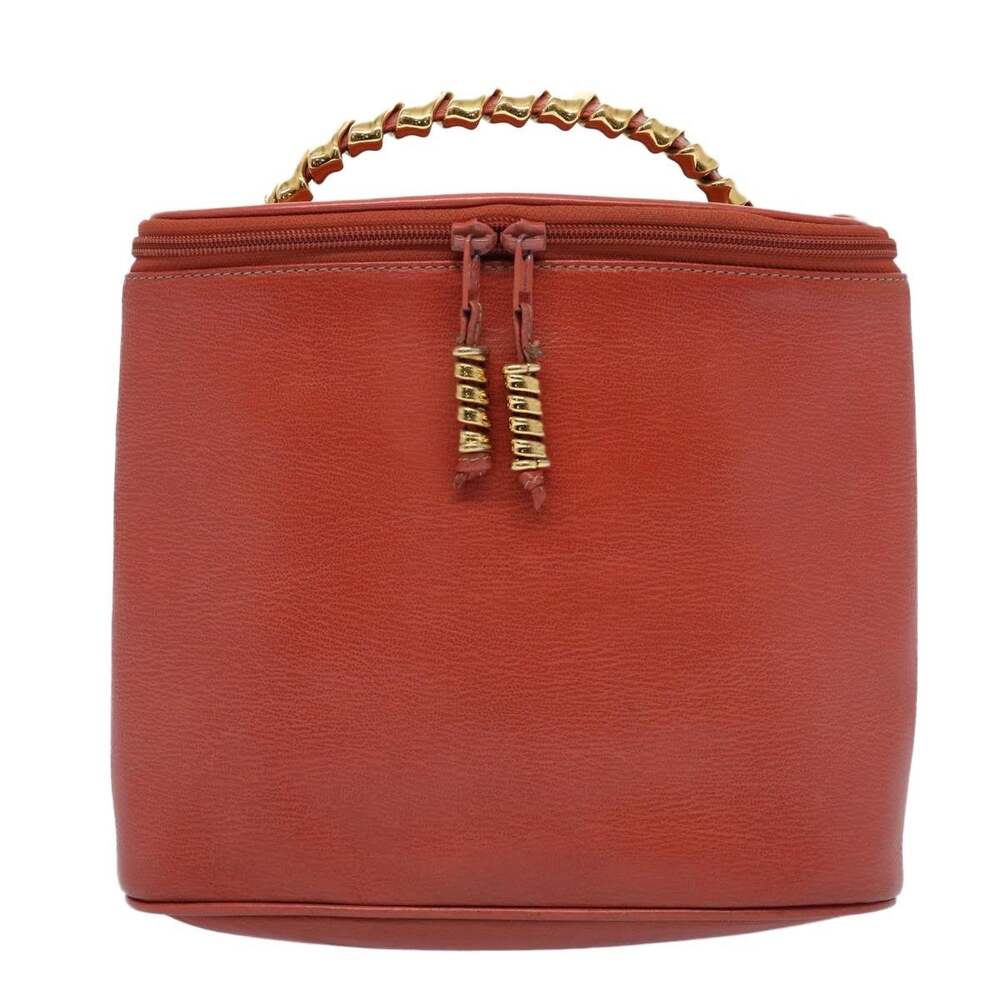 Loewe Leather Vanity Velazquez Twist Handbag Orange